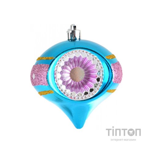 Ялинкова іграшка YES! Fun Небесний лотос куля, блакитний 8 см (972799)