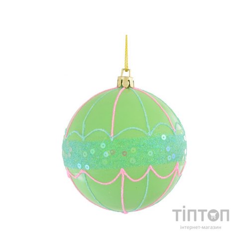 Ялинкова іграшка YES! Fun Парасолька з глітером і паєтками, зелений 8 см (972820)