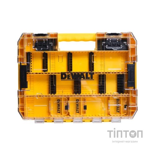 Ящик для інструментів DeWALT для біт системи TSTAK Tough Case L з футляром та касетами 8шт, розділювачі 6шт (DT70804)