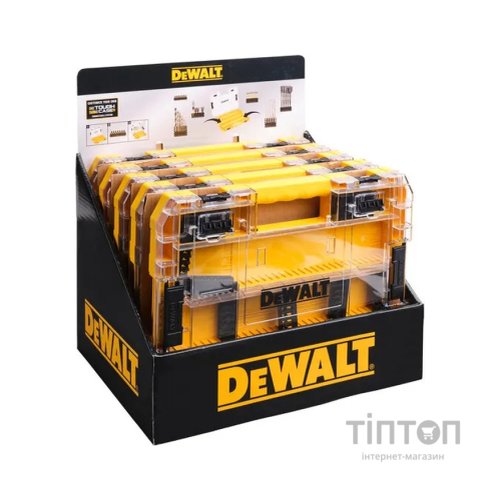 Ящик для інструментів DeWALT для біт системи TSTAK Tough Case L з футляром та касетами 8шт, розділювачі 6шт (DT70804)