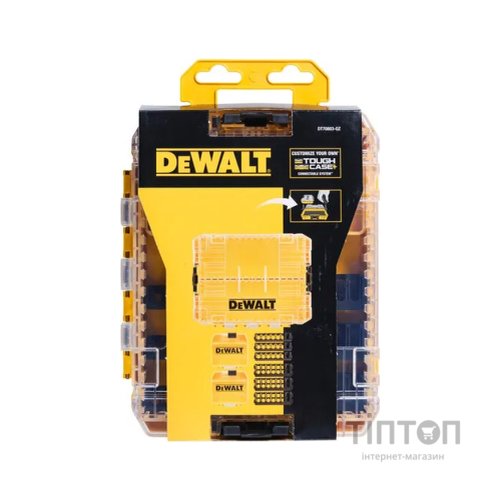Ящик для інструментів DeWALT для біт системи TSTAK Tough Case М із футляром-2 шт, касетами для біт 6 шт. (DT70803)