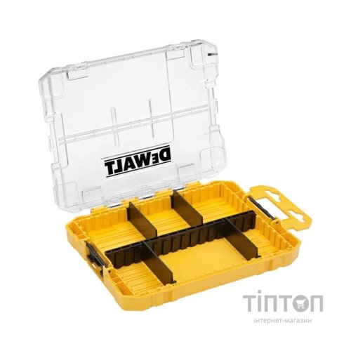 Ящик для інструментів DeWALT для біт системи TSTAK Tough Case М з футляро та касетами 4 шт, роздільники 6шт (DT70802)