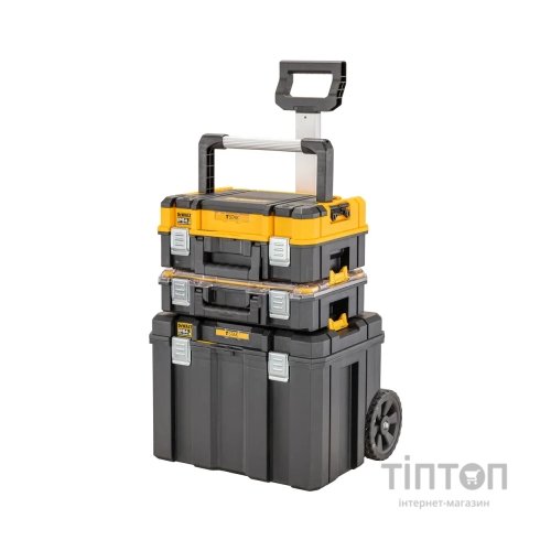 Ящик для інструментів DeWALT комплект TSTAK 2.0 ящик+органайзер+ящик-візок (DWST83411-1)