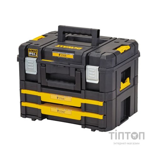 Ящик для інструментів DeWALT TSTAK 2.0 440х330х340 мм, з висувними секціями (DWST83395-1)