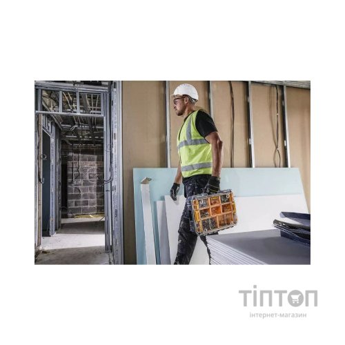 Ящик для інструментів DeWALT TSTAK, прозора кришка, 10 чашок, IP54 (DWST82968-1)