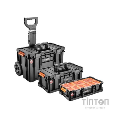 Ящик для інструментів Neo Tools модульна система на коліщатках, 3 модулі, об'єм 78л, до 35кг (84-066)