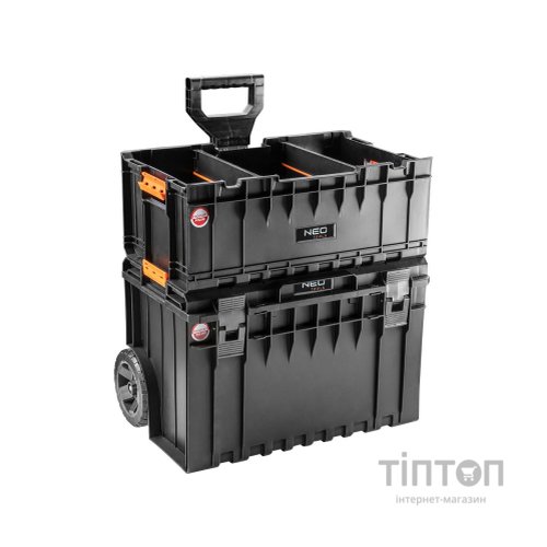 Ящик для інструментів Neo Tools модульна система,, на коліщатках, 3 модуля (2 бокси+органайзер) (84-278)