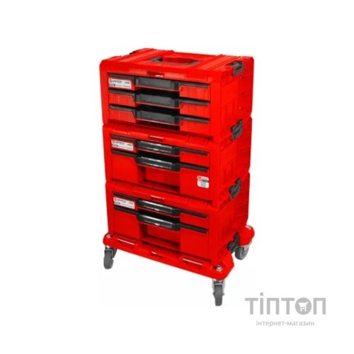 Ящик для інструментів QBRICK SYSTEM набір на платформі, 21", 525*345*885, SYSTEM PRO Drawer Workshop Set 3 Red (Z258353PG003)