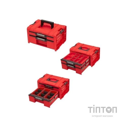 Ящик для інструментів QBRICK SYSTEM набір на платформі, 21", 525*345*885, SYSTEM PRO Drawer Workshop Set 3 Red (Z258353PG003)