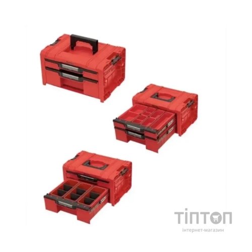 Ящик для інструментів QBRICK SYSTEM набір на платформі, 21", 525*345*885, SYSTEM PRO Drawer Workshop Set 6 Red (Z260370PG003)