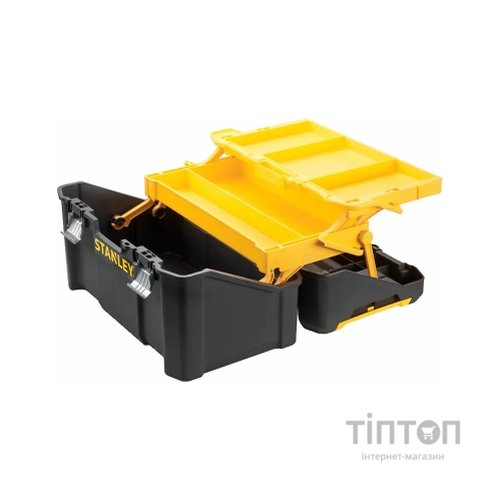 Ящик для інструментів Stanley ESSENTIAL Cantilever, 19", 490х290х250 мм, з металевими зам (STST83397-1)