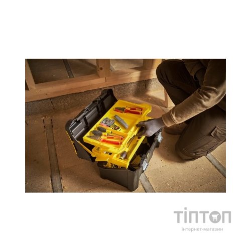 Ящик для інструментів Stanley ESSENTIAL Cantilever, 19", 490х290х250 мм, з металевими зам (STST83397-1)