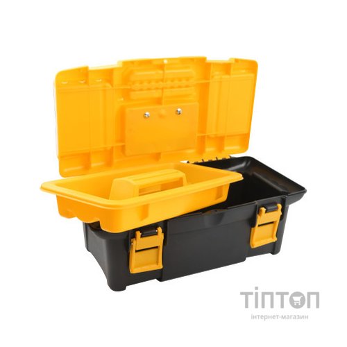 Ящик для інструментів Tolsen 34х18х13 см, 3 органайзера, піддон (80190)