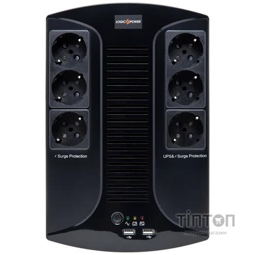 ИБП LogicPower 650VA-6PS, Lin.int., AVR, 6 x евро, пластик