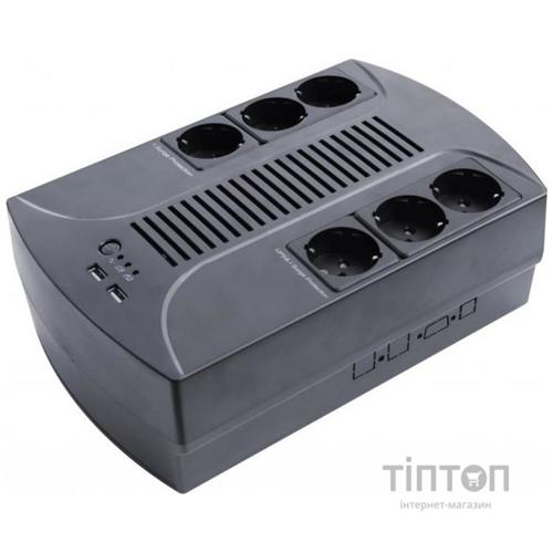 ИБП LogicPower 650VA-6PS, Lin.int., AVR, 6 x евро, пластик