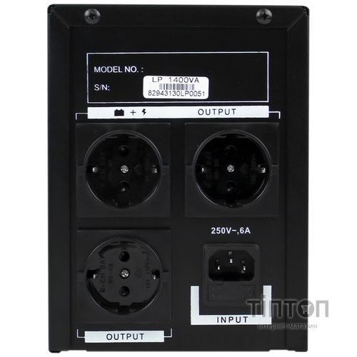 ИБП LogicPower LP-1400VA, Lin.int., AVR, 2 x евро, металл