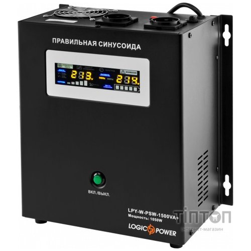 ИБП LogicPower LPY-W-PSW-1500VA+ (1050Вт)10A/15A, с правильной синусоидой 24V, настенный