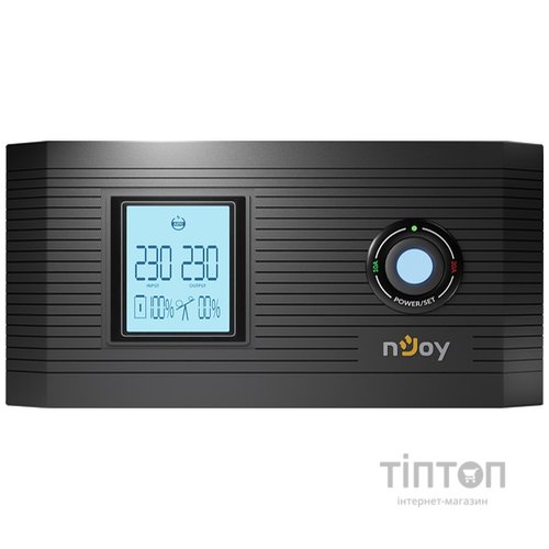 ИБП NJOY Aira 600 (UPCSTLP860TAICP01B), Lin.int., 2 x Schuko, LCD, пластик