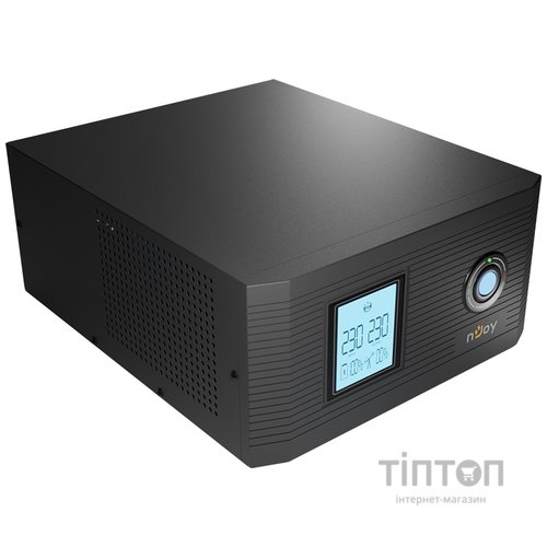 ИБП NJOY Aira 600 (UPCSTLP860TAICP01B), Lin.int., 2 x Schuko, LCD, пластик