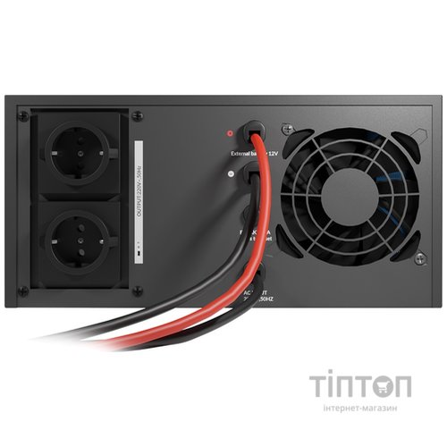 ИБП NJOY Aira 600 (UPCSTLP860TAICP01B), Lin.int., 2 x Schuko, LCD, пластик