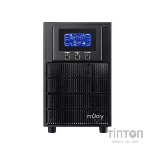 ИБП NJOY Aten Pro 2000 (PWUP-OL200AP-AZ01B), Online, 3 x Schuko, USB, LCD, металл