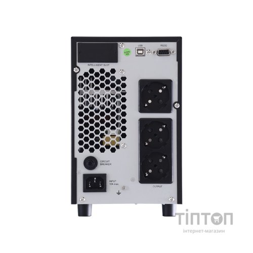 ИБП NJOY Aten Pro 2000 (PWUP-OL200AP-AZ01B), Online, 3 x Schuko, USB, LCD, металл