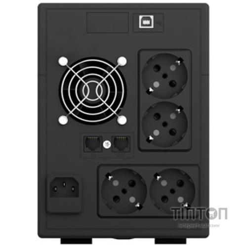 ИБП NJOY Cadu 1500 (UPCMTLS610HCAAZ01B), Lin.int., AVR, 4 x Schuko, USB, LCD, пластик