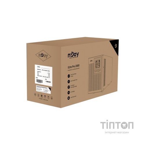 ИБП NJOY Echo Pro 2000 (UPOL-OL200EP-CG01B), Online, 4 x Schuko, USB, LCD, металл