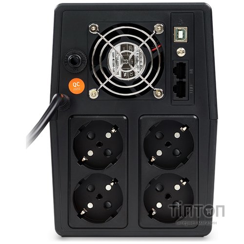 ИБП NJOY Horus Plus 1500, Lin.int., AVR, 4 x евро, USB, LCD, пластик