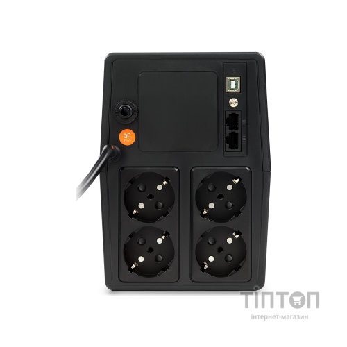 ИБП NJOY Horus Plus 2000, Lin.int., AVR, 4 x евро, USB, LCD, пластик