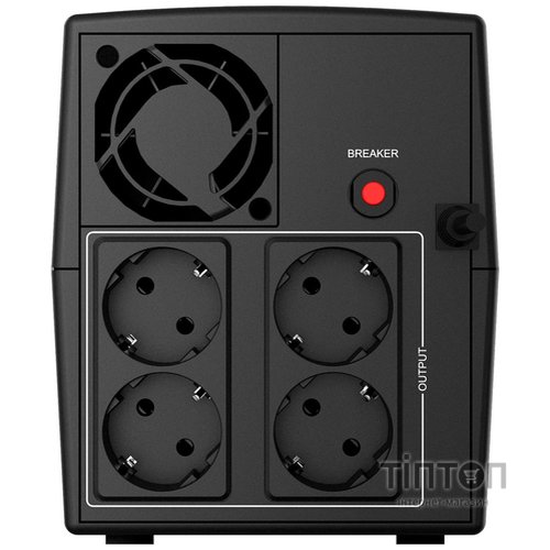 ИБП NJOY Keen 1000, Lin.int., AVR, 4 x евро, пластик