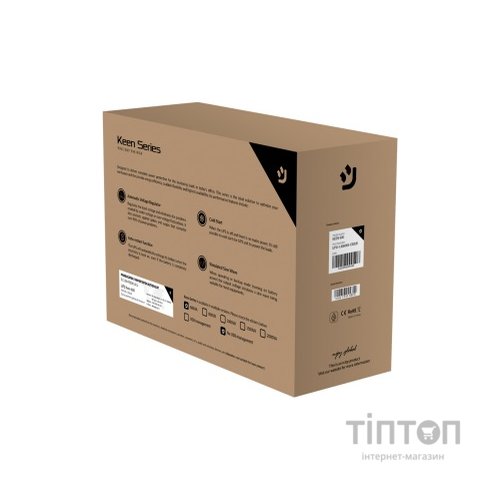 ИБП NJOY Keen 800, Lin.int., AVR, 2 x евро, пластик