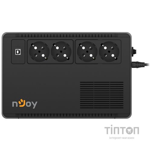 ИБП Njoy Soter 600 (PWUP-LI060SR-AZ01B), Lin.int., 4 x Schuko, USB, пластик