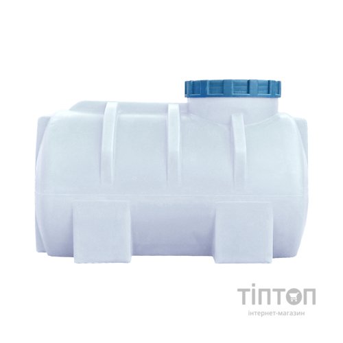 Ємність для води Пласт Бак горизонтальна харчова 250 л біла (763)