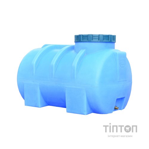 Ємність для води Пласт Бак горизонтальна харчова 250 л синя (12463)