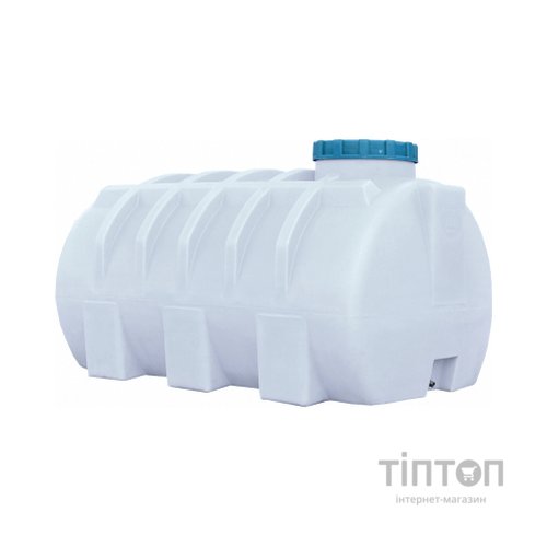 Ємність для води Пласт Бак горизонтальна харчова 750 л біла (1287)