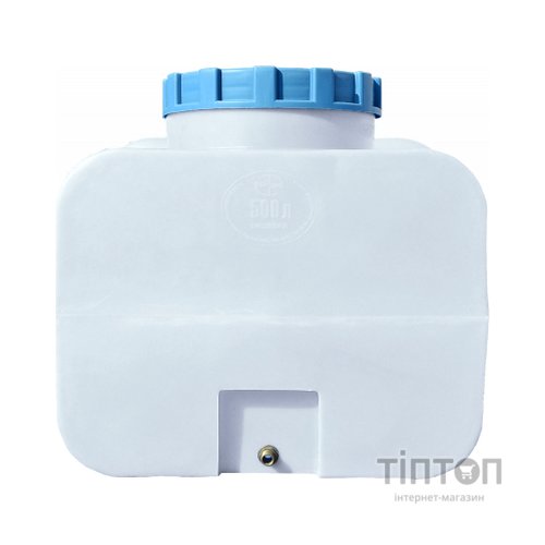 Ємність для води Пласт Бак квадратна харчова 500 л прямокутна біла (1409)