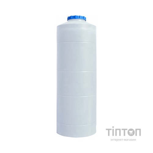 Ємність для води Пласт Бак вертикальна харчова 1000 л вузька біла (1210)