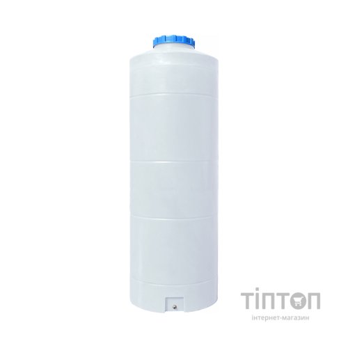 Ємність для води Пласт Бак вертикальна харчова 1000 л вузька біла (1210)