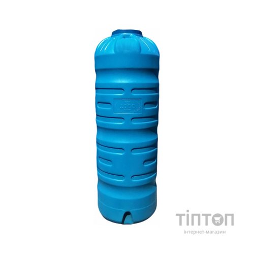 Ємність для води Пласт Бак вертикальна харчова 1000 л вузька синя видувна (5938)