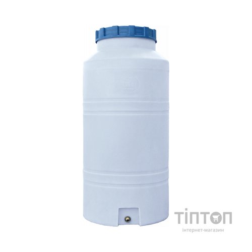 Ємність для води Пласт Бак вертикальна харчова 200 л біла (812)