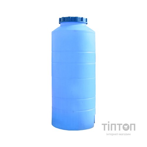 Ємність для води Пласт Бак вертикальна харчова 300 л вузька синя (12431)