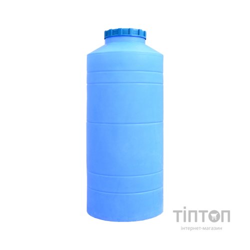 Ємність для води Пласт Бак вертикальна харчова 500 л вузька синя (12434)