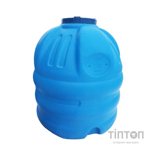 Ємність для води Пласт Бак вертикальна харчова 750 л синя видувна (6254)