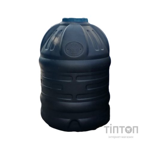 Ємність для води Пласт Бак вертикальна не харчова 1000 л чорна видувна (6439)