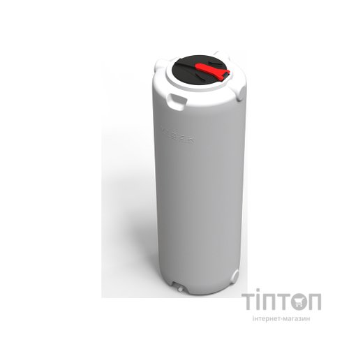 Ємність для води Вігер вертикальна харчова 1000 л вузька, кришка з клапаном біла (13230)