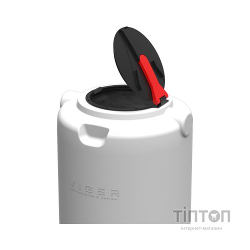 Ємність для води Вігер вертикальна харчова 1000 л вузька, кришка з клапаном біла (13230)