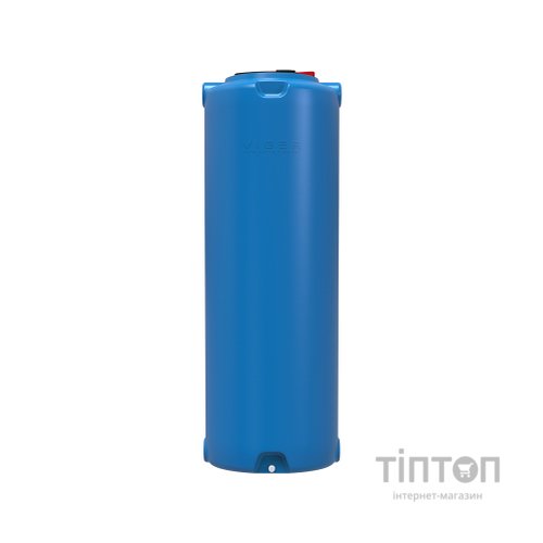 Ємність для води Вігер вертикальна харчова 1000 л вузька, кришка з клапаном синя (13231)