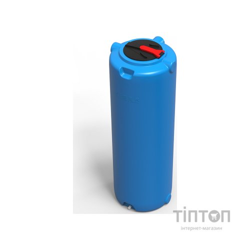 Ємність для води Вігер вертикальна харчова 1000 л вузька, кришка з клапаном синя (13231)