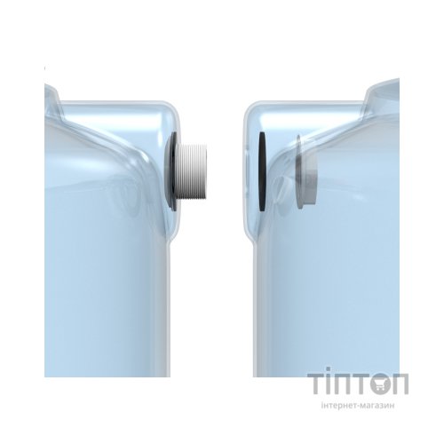 Ємність для води Вігер вертикальна харчова 1000 л вузька, кришка з клапаном синя (13231)